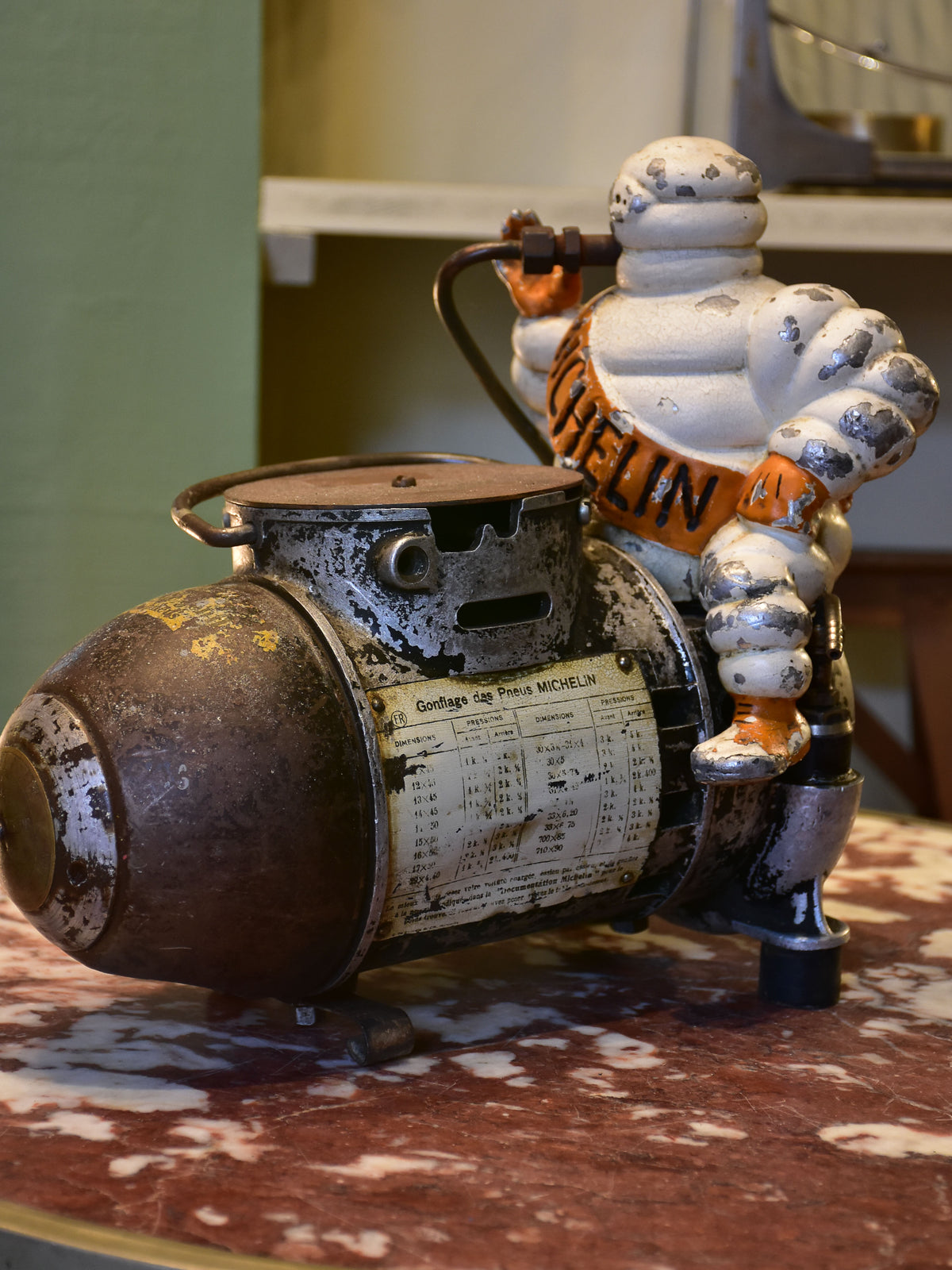 Michellan Man Compressor Michelin man air compressor - 1920's