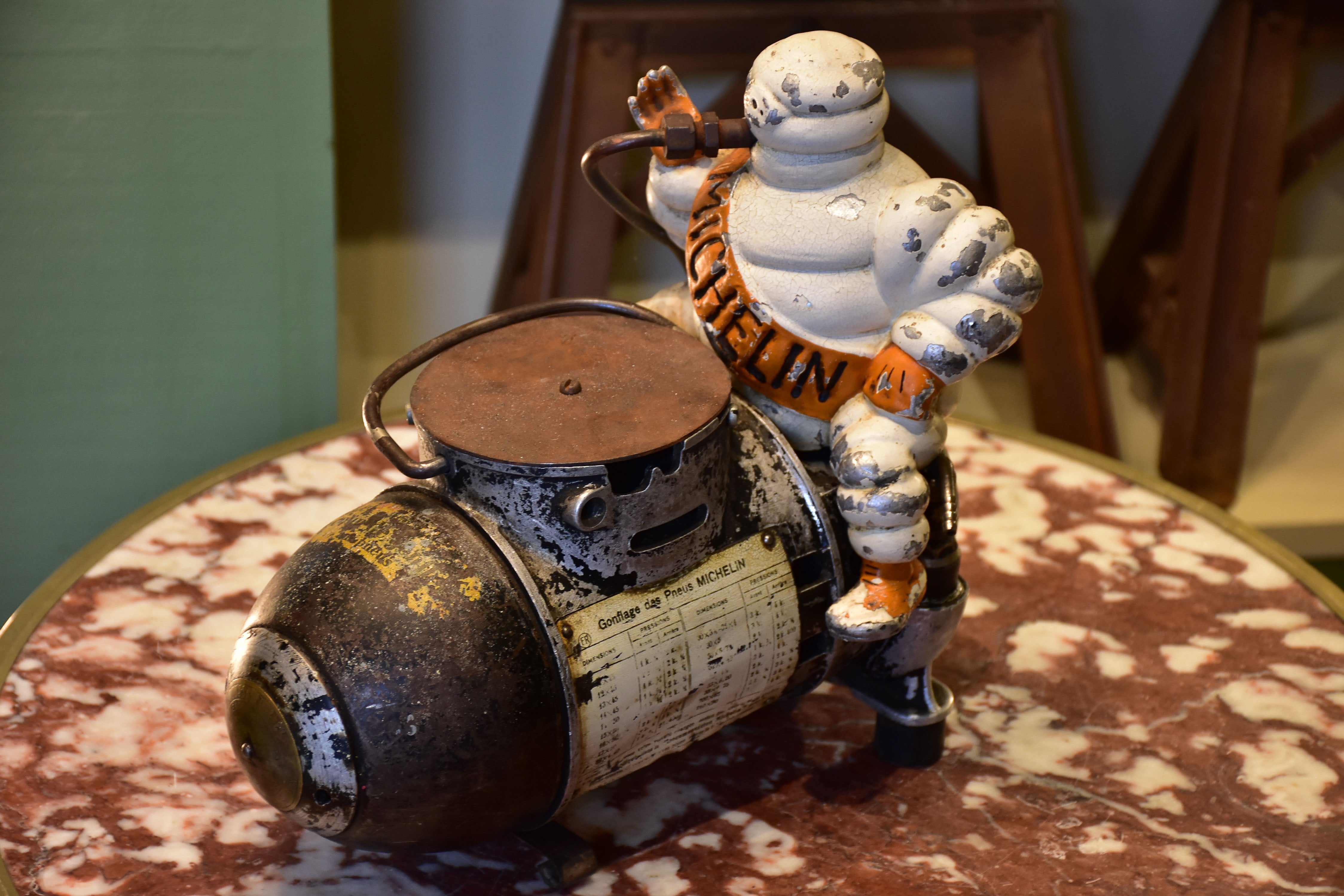 Michellan Man Compressor Michelin man air compressor - 1920's – Chez Pluie
