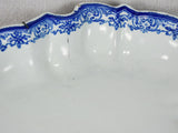Louis XIV Moustiers faience oval platter with undulating edge - blue and white 12½" x 17"