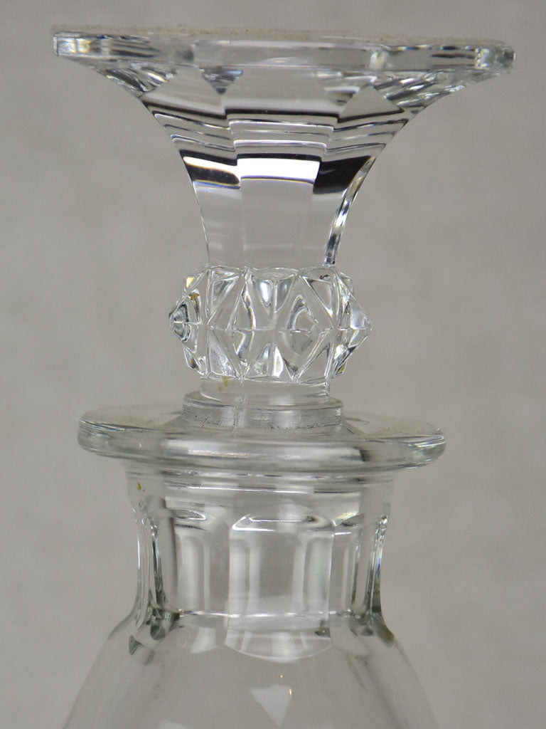 Antique French liqueur decanter with original stopper