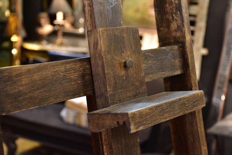Mid-century French oak artist's easel