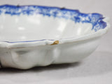 Louis XIV Moustiers faience oval platter with undulating edge - blue and white 12½" x 17"