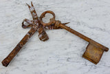 19th Century French Locksmith's sign, key and bow