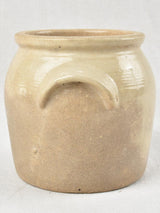 Small ceramic crock pot - beige 6¼" high
