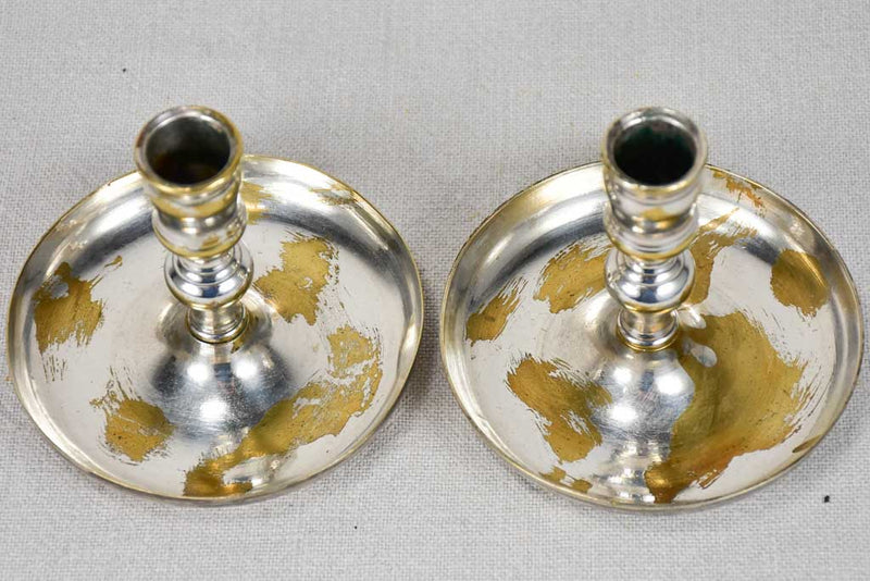 Rare eighteenth-century Louis XV silver travel candlesticks