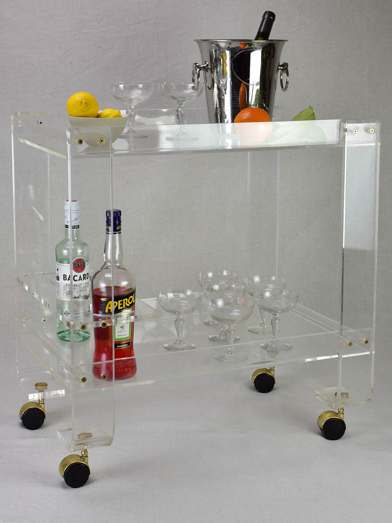 Vintage bar cart from the 1970s