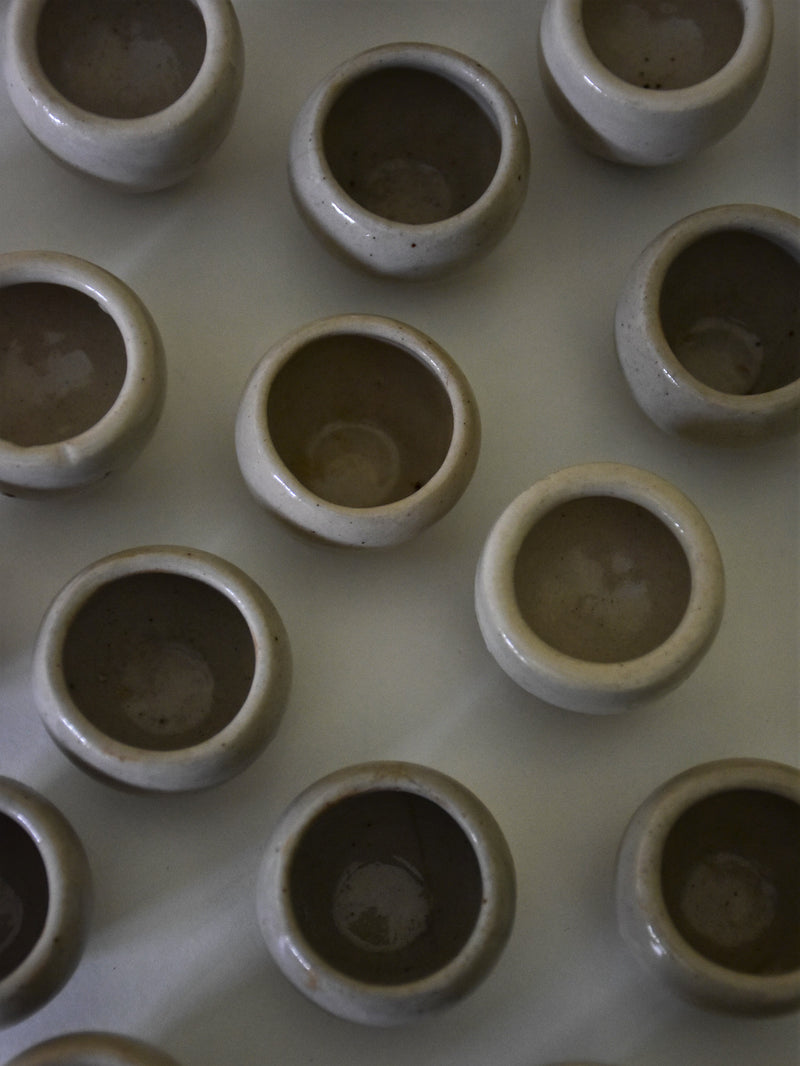 Collection of 24 escargot pots - ironstone