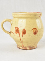 Vintage yellow and brown mug / cup 5½"