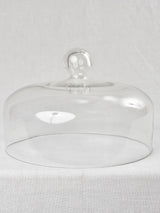 Large blown glass patisserie dome 13¾" diameter