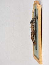 18th-century sculpture of Christ mounted on a panel 15¼" x 25¼"