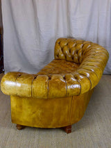 Original French leather Chesterfield sofa