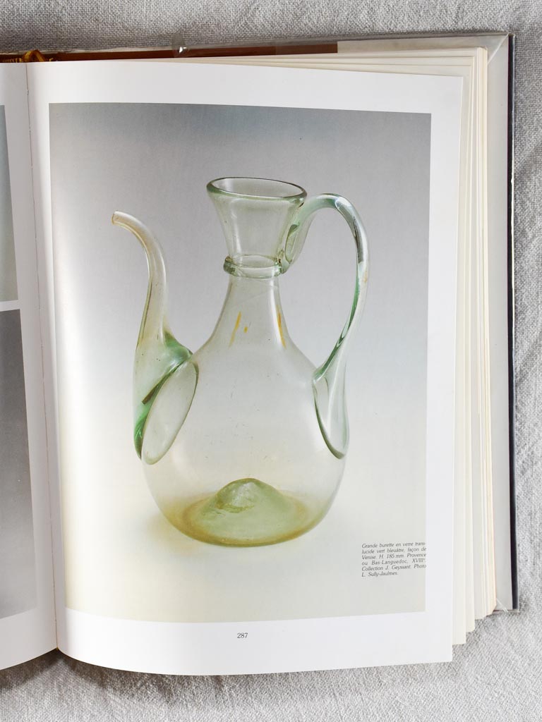 Two eighteenth-century blown glass oil pitchers