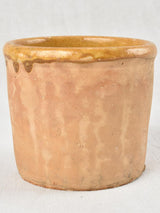 Terracotta preserving pot with yellow glaze 5"