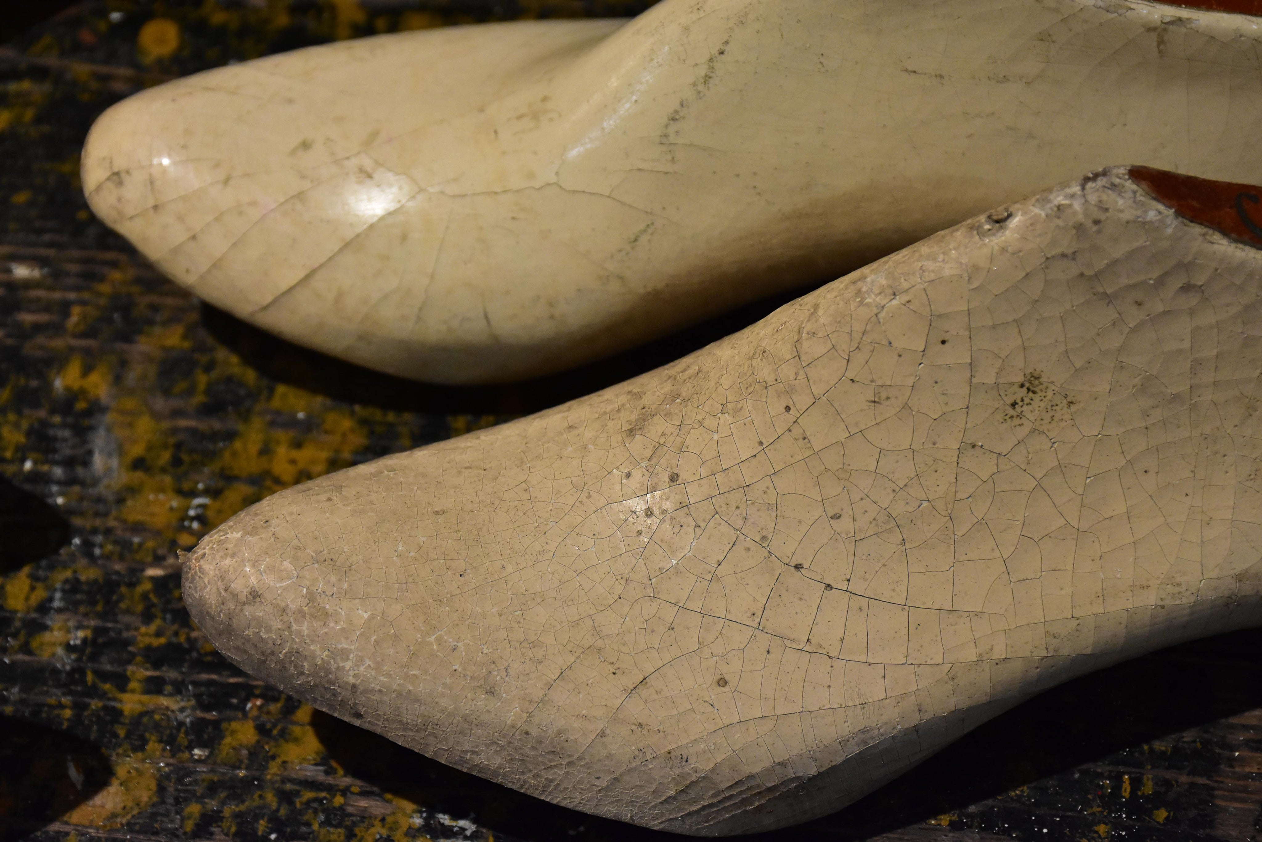 Vintage French shoe stays - Papier-mâché