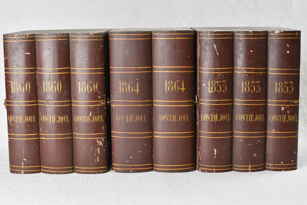 Collection of 3 antique faux books  Contie Joul