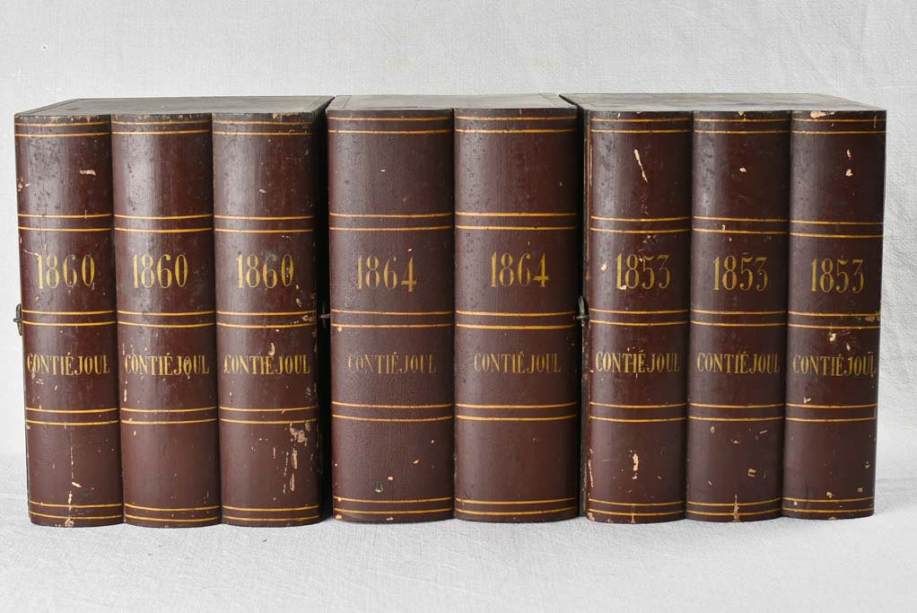 Collection of 3 antique faux books  Contie Joul