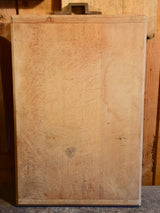 Very large vintage French cutting board with iron handle
