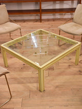 Pierre Vandel Paris coffee table - lucite and gilt aluminium