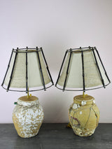 Pair of lamps with octopus pot stands
