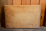 Very large vintage French cutting board with iron handle