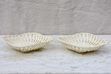 Pair of pretty ceramic woven plates