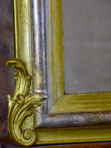 Antique French Louis Philippe mirror with angel crest 28 ¼" x 45 ¾"