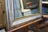 Antique French Louis Philippe mirror with silver leaf frame