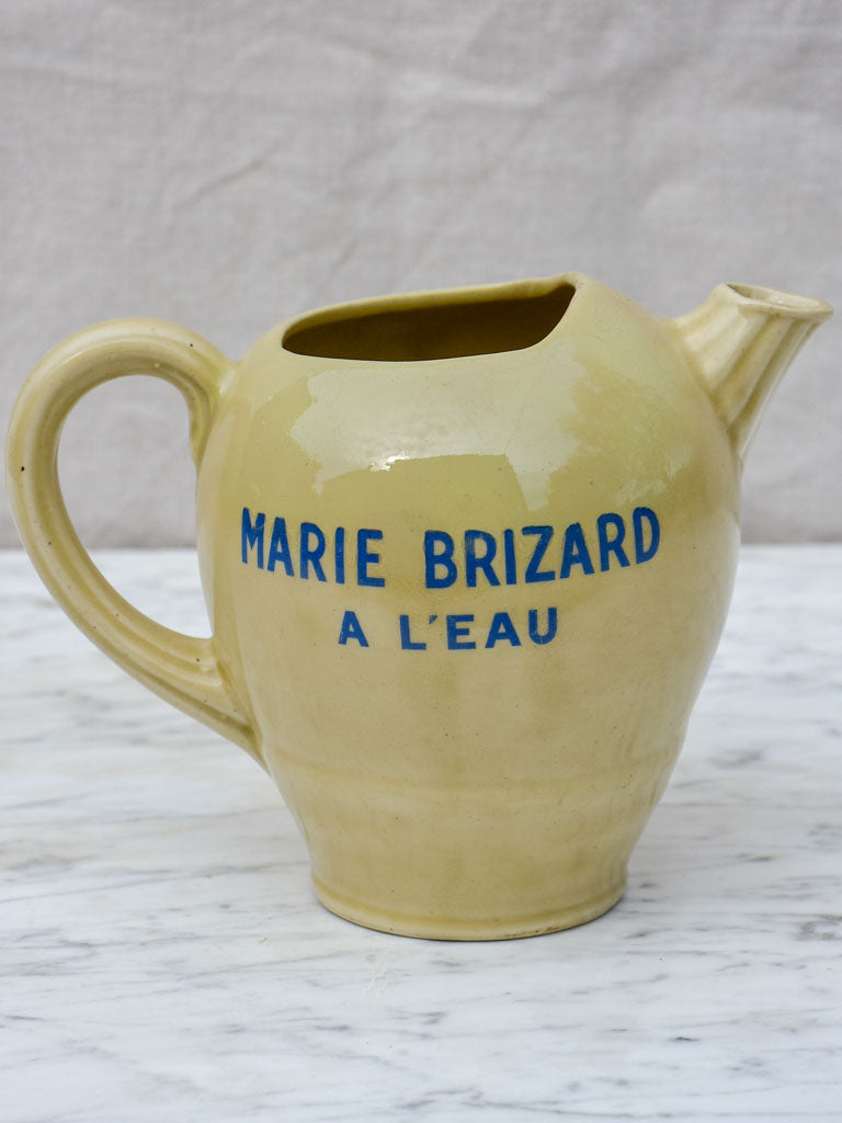 1930's Marie Brizard water pitcher