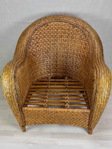 Very large vintage wicker armchairs