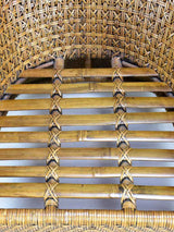 Very large vintage wicker armchairs
