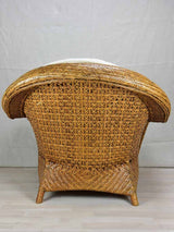 Very large vintage wicker armchairs