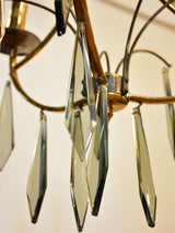 Vintage brass and glass lustre
