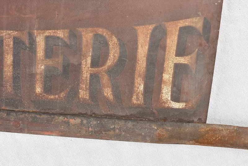 Salvaged antique French shop Sign ‘Librairie Bazar Papeterie’ 19"
