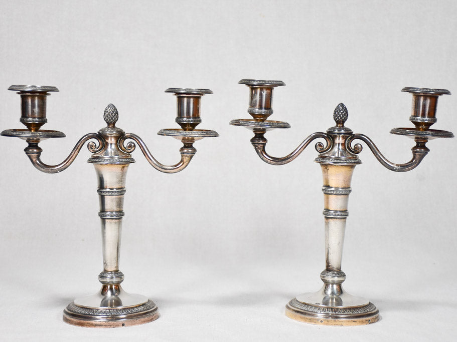 Polishable Louis XVI silver candlestick pair