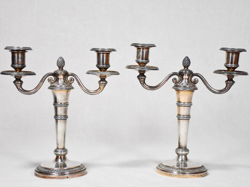 Polishable Louis XVI silver candlestick pair