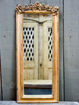 Small antique French mirror with roses