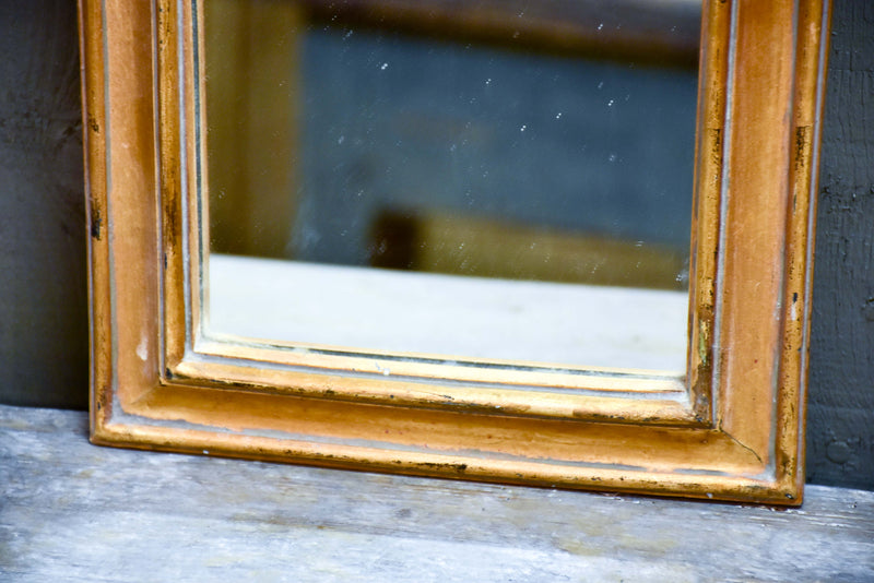 Small antique French mirror with roses
