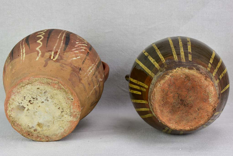 Two hand painted water cruches from Eastern France - late nineteenth century