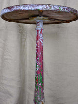 French bistro table with red marble top