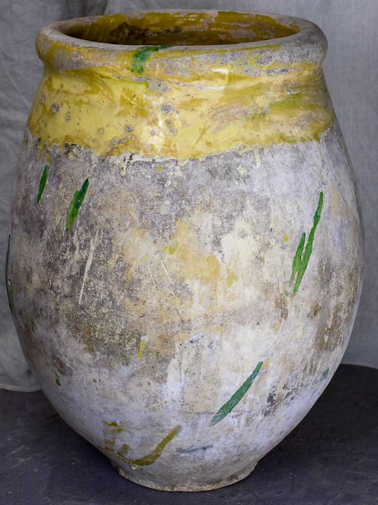 18th Century French olive Biot jar 24 ½"