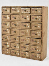 Chest of 28 miniature drawers - 1940s French - 19¼"