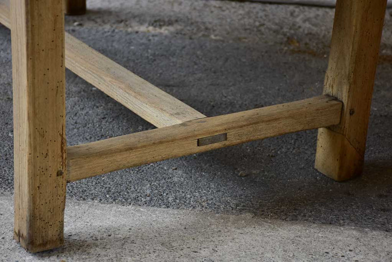 Antique French butchers table with two drawers 50¾" x 27½"