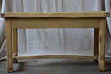 Antique French butchers table with two drawers 50¾" x 27½"