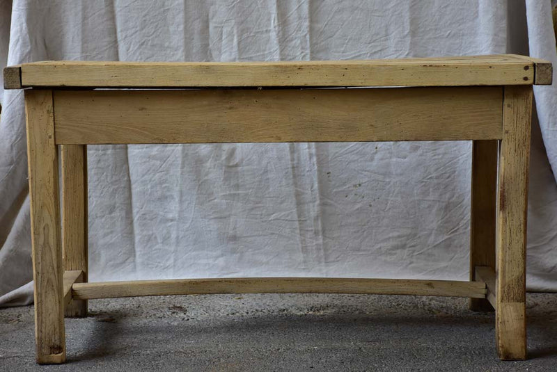 Antique French butchers table with two drawers 50¾" x 27½"