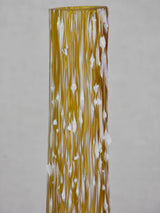 Unusual mid-century yellow glass vase with wax effect