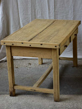 Antique French butchers table with two drawers 50¾" x 27½"