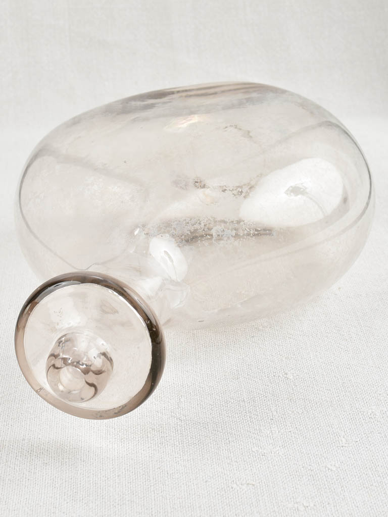 Unique clear glass antique feeding bottle