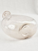 Vintage clear glass hourglass milk bottle