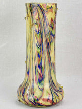 Colorful antique glass vase collection piece