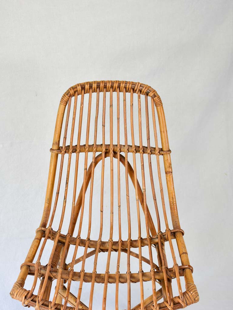 Set of four rattan chairs from the 1960s